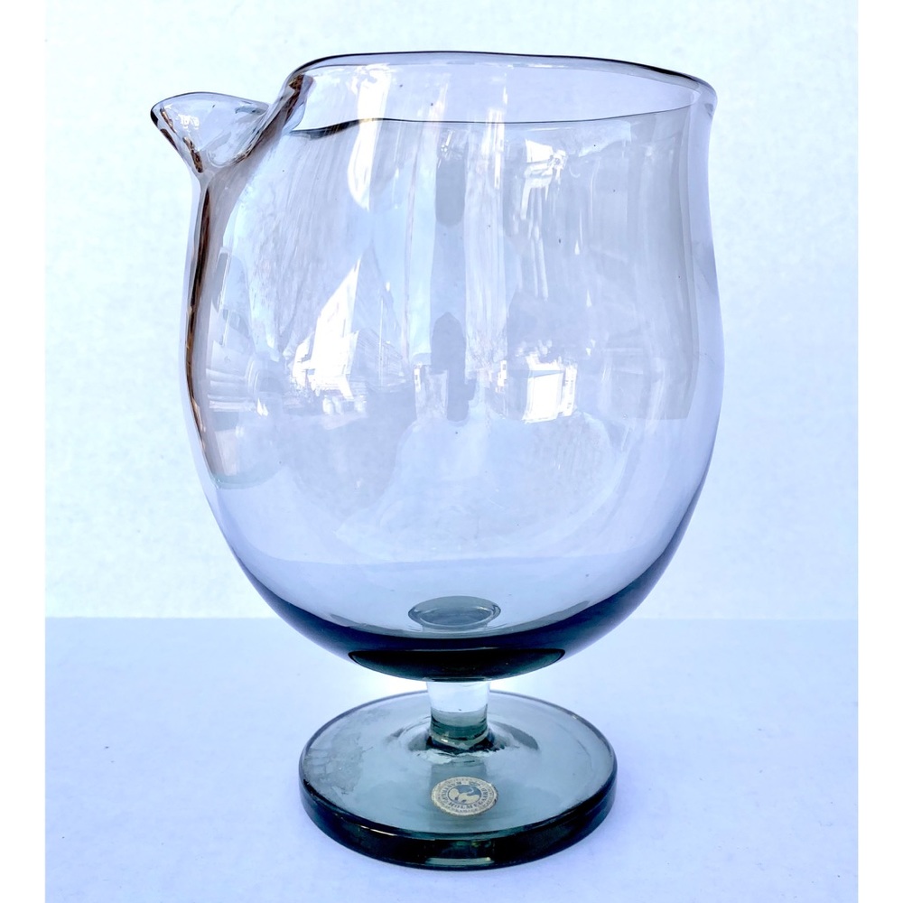 Kastrup Holmegaard Per Lutyens Smoke Glass Pitcher